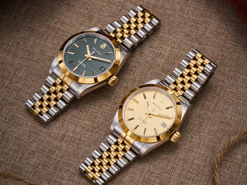 Baltany S4102 Business Man Automatic Mechanical Wristwatch 36mm Linen Dial Engine Turned Bezel NH35 Luxury Dress Watch For Man