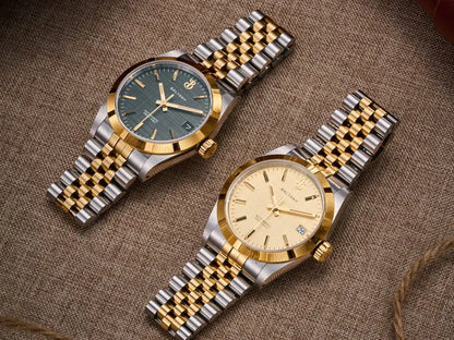 Baltany S4102 Business Man Automatic Mechanical Wristwatch 36mm Linen Dial Engine Turned Bezel NH35 Luxury Dress Watch For Man
