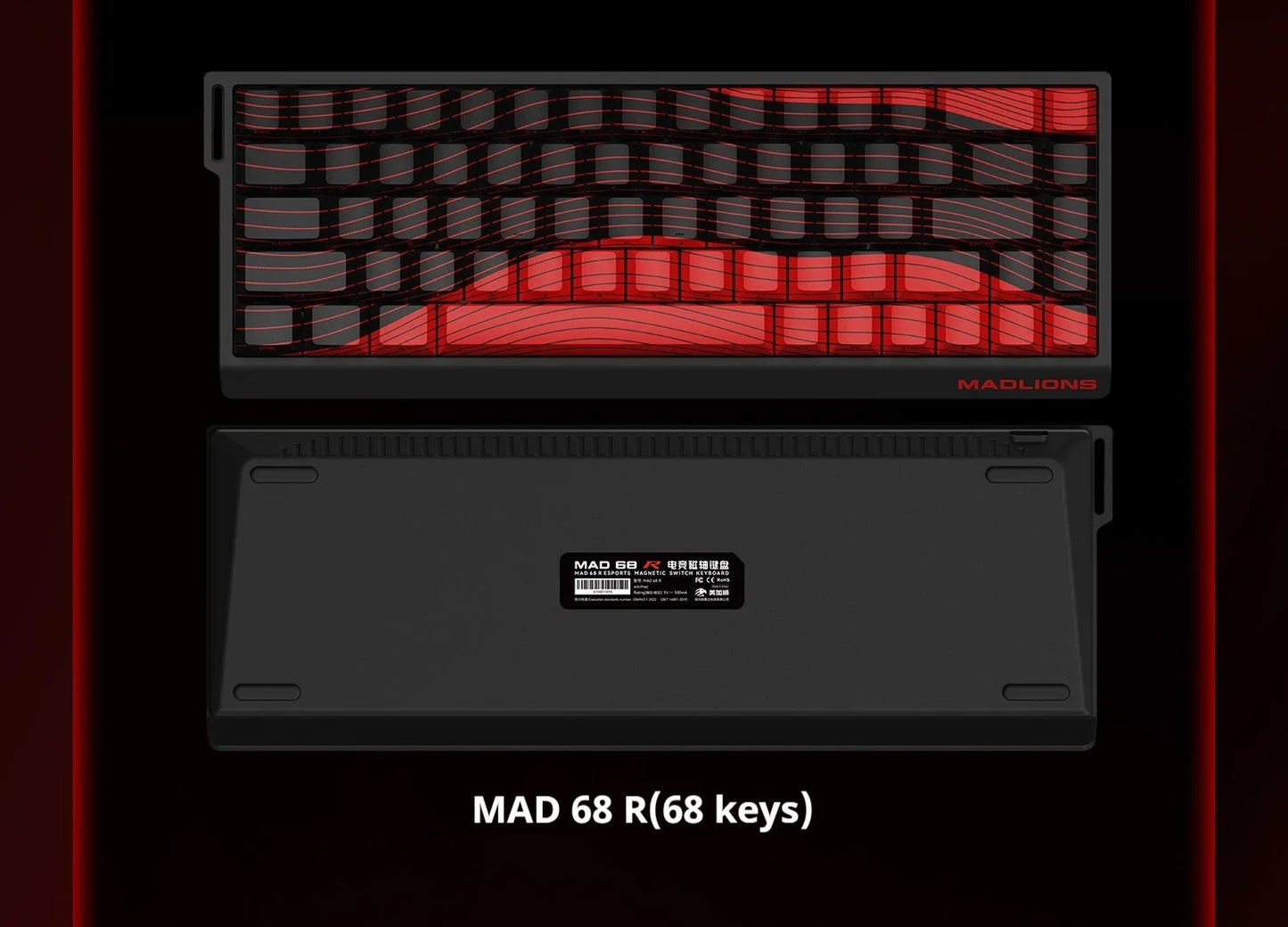 Teclado gaming FGG MAD60 RGB de eje magnético, dedicado para juegos, con hot-swap completo de teclas, respuesta rápida y personalización de nivel inicial