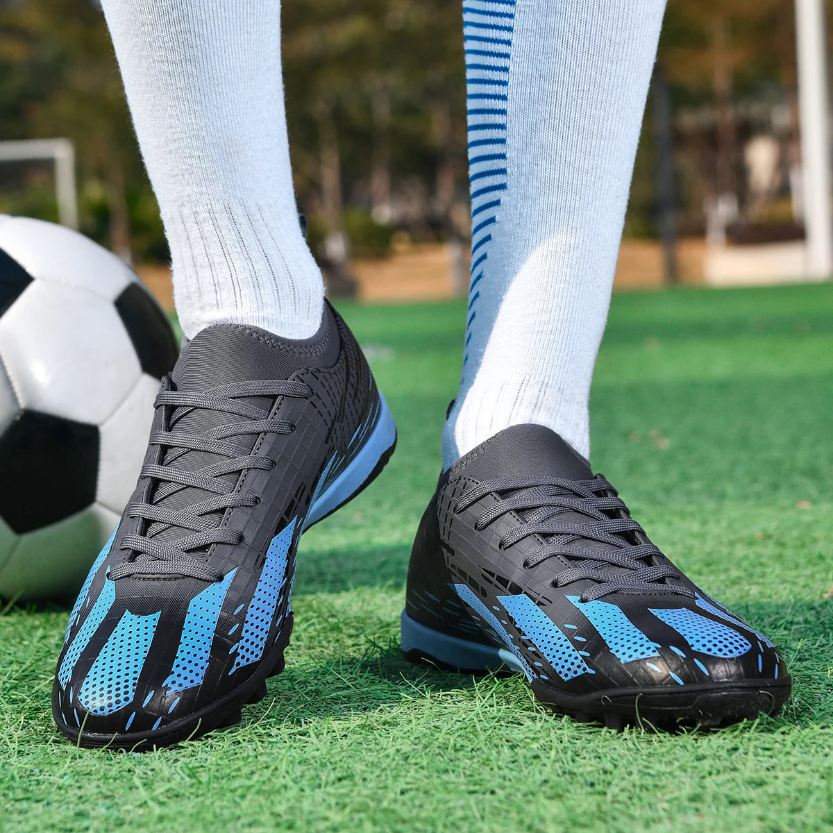 Chaussures de football pour homme, chaussures de futsal, chaussures de football en salle, sport, match, entraînement, enfants, crampons TF, gazon, cheville, best-seller, haute qualité, légères