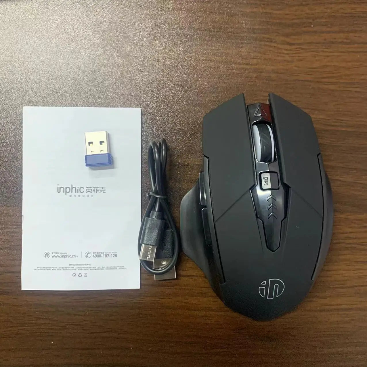 INPHIC A1 Bluetooth Wireless Mouse Rechargeable Tri-Mode 2.4G Optical Mouse for Laptop, Mac, PC, Tablet & Mobile with 1600 DPI