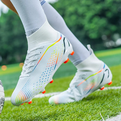 MenOutdoor Football Boots Professional Training Soccer Shoes Soccer Cleats Turf Futsal Match Grass Unisex Non-slip Breathable