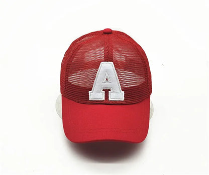 Summer autumn Kid Boy Cartoon Letter Embroidered Baseabll Caps Children Girls Outdoor Leisure Mesh Sport hats