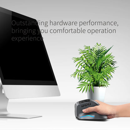 ZELOTES F-26C Vertical Wireless Bluetooth Mouse, Ergonomic Silent Rechargeable Mouse with LED Display, 3200 DPI Wireless Gaming Mouse for PC & Laptop