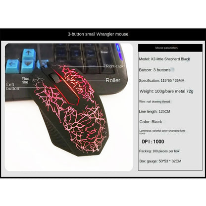 USB Wired Gaming Mouse RGB LED 2400 DPI Professional Gaming Mouse, Ergonomic USB Wired Gaming Mouse for PC, Laptop, Dota 2 & LOL