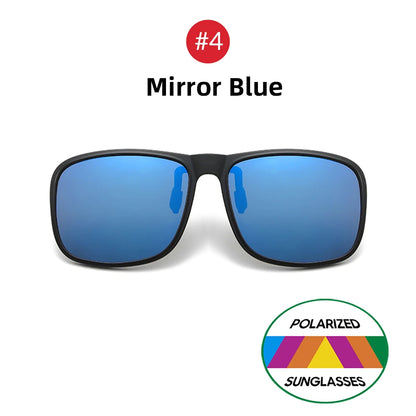 VIVIBEE Polarized Flip Up Clip On Sunglasses for Driving Dark UV400 Photochromic Anti Glare Lens Sun Glasses Car Driver