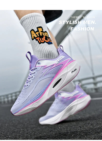 Running Shoes Carbon Board Speciality Marathon Men Sports Breathable Lightweight Women's Comfortable Athletic Nonskid Sneakers