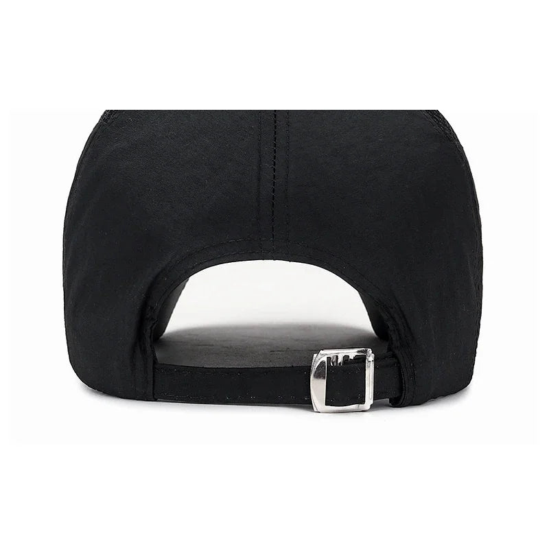 Summer Breathable Mesh Quick-Drying Hat Outdoor Sports Sun Hat Red Leather Label Sun Protection Sun Hat