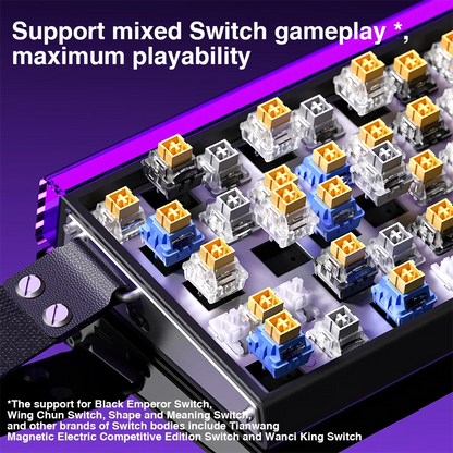 Teclado AULA HERO 68HE con interruptores magnéticos RGB Gaming mecánico Rapid Trigger retorno 8K con cable para esports personalizable