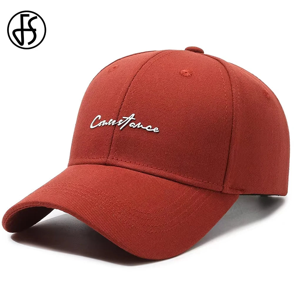 FS Stilfuld orange baseballkasket til mænd og kvinder – mærkevare-designerkasketter med små bogstaver, hiphop-kasketter, street-trucker-kasketter, casquette for mænd