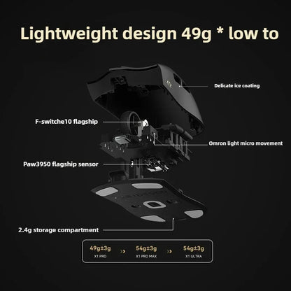 ATK X1 SE Wireless Gaming Mouse 26K DPI PAW3395 Sensor, Lightweight 2.4GHz Gaming Mouse for PC & Mac