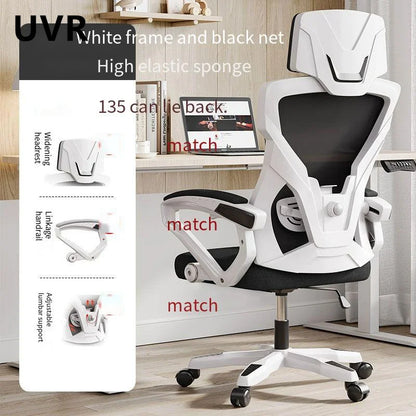 UVR Ergonomic Gaming Chair with Reclining Backrest, Breathable Mesh Office Chair, Adjustable Height Swivel Computer Chair for Work & Gaming