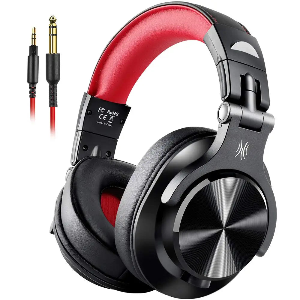 OneOdio Wired Over-Ear DJ Studio Headphones with Microphone – 40mm Driver Mixing & Monitoring Headset for Gaming & Recording