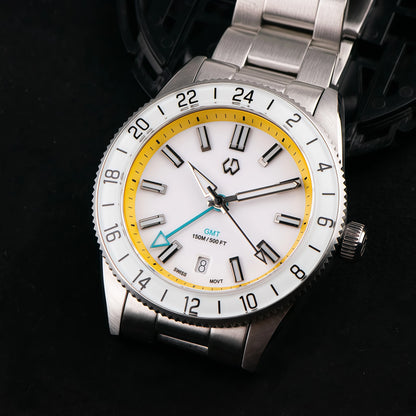 WSD9025 New man's Automatic Watch Quartz Swiss Movement BGW9 Luminous Bezel 4-Pin GMT 150 Meters Waterproof Diving