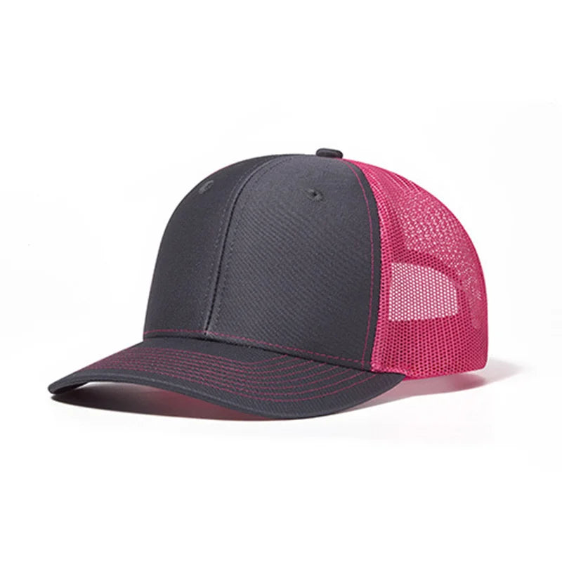 Cappellino da baseball classico in rete traspirante per donne, cappellino casual da camionista traspirante, cappellino unisex regolabile con chiusura a scatto, cappellino sportivo e dinamico da papà