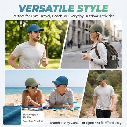 Creative Gift Seamless Baseball Cap Quick Drying Packable Sports Hat Polyester Lightweight Visor Cap