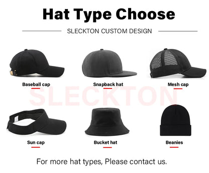 SLECKTON Kasketter med brugerdefineret logo – Hiphop-snapback-kasketter i høj kvalitet – Bogstavbroderi – Branddesign – Trucker-kasket – Engros-kasketter – Voksenstørrelser