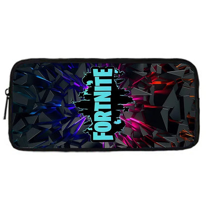 Mochila Escolar Infantil com Lancheira e Estojo, Design de Jogo Popular F-FortniteS, Mochila Escolar para Rapazes e Raparigas, Presente Ideal