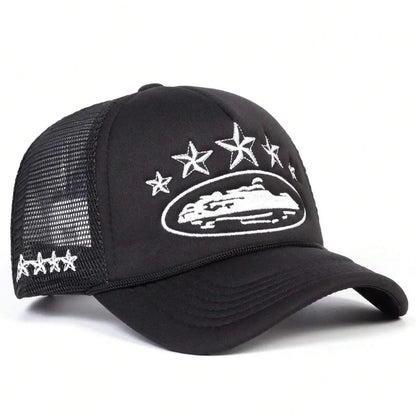 New Unisex Pentagram Baseball Hats Hip Hop Adjustable Breathable Personal Sunshade Mesh Versatile Street Fashion Trucker Caps