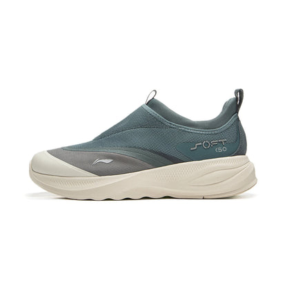Li-Ning Men's SOFT GO 2 Walking Shoes COMFOAM Slip-on Soft Thick Heel LiNing Comfortable Wearable Sports Casual Shoes AGLV005