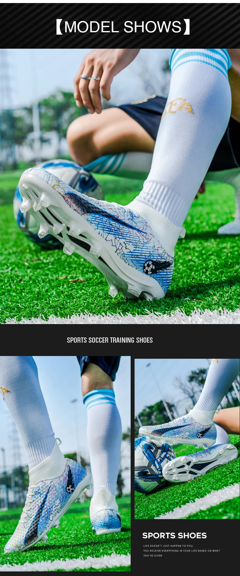 Męskie buty piłkarskie, dziecięce buty piłkarskie, damskie profesjonalne buty piłkarskie, antypoślizgowe buty TF/FG, sportowe buty piłkarskie do użytku na świeżym powietrzu
