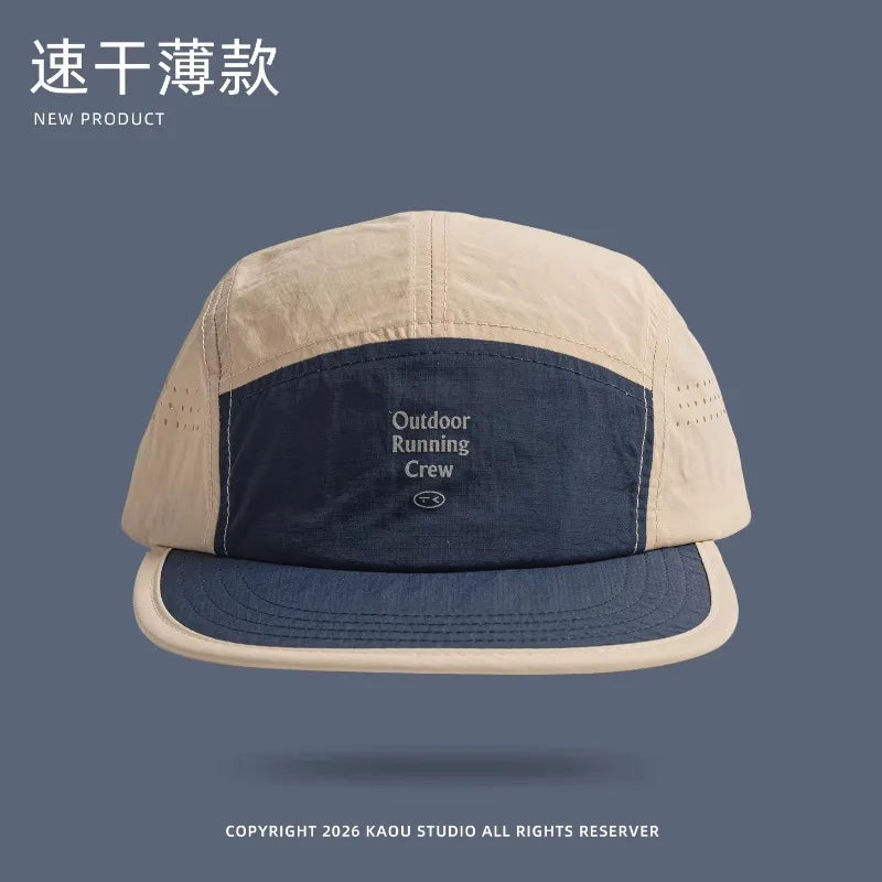 Udendørs camping solcreme hurtigtørrende farveafstemte baseballkasketter til kvinder sommer let og åndbart retro 5-panels herrehat