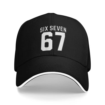 67 Six Seven 6-7 Baseball Cap Popular Steal Brainrot Gaming Meme Sandwich Caps Men Women Breathable Dad Hat Outdoor