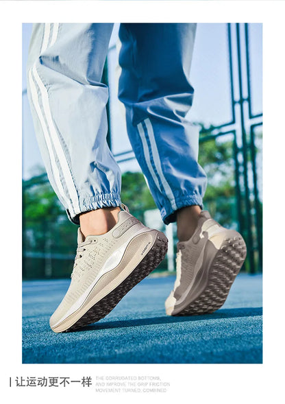 Nieuwe hardloopschoenen voor heren, sportief en casual, luxe modieuze sneakers, lichtgewicht, ademend, comfortabel voor joggen en wandelen