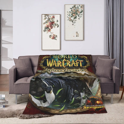 Soft Blanket Picnic WOW World of Warcraft Arthas Retro Game Throw Blanket Flannel Bedspread For Couch Bed Novelty Sofa Bed Cover