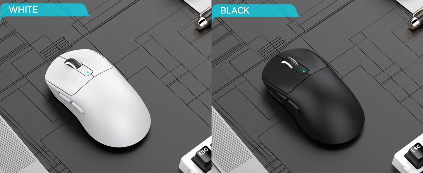 ATTACK SHARK X3 Wireless Gaming Mouse, Ultra-Light 49g Ergonomic Gaming Mouse with PAW3395 Sensor, Tri-Mode Bluetooth/2.4G/USB, 26K DPI Programmable Mouse