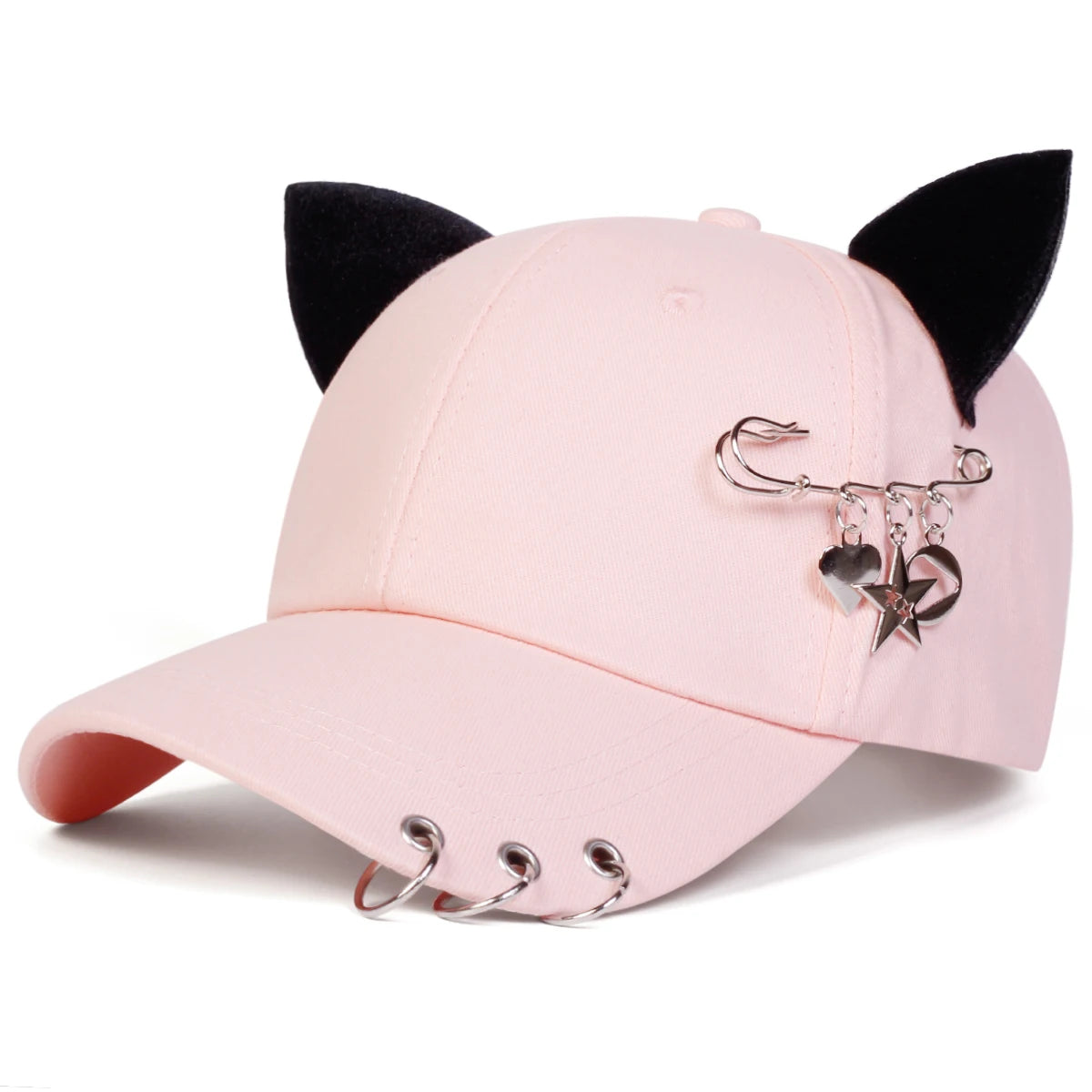 Unisex Cat Ear Pin Love Baseball Caps Spring Autumn Outdoor Adjustable Casual Hats Sunscreen Hat Sports Cap