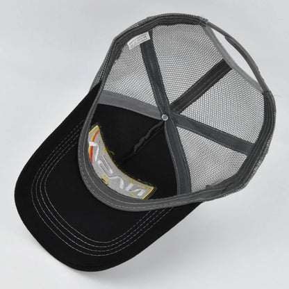 New 3D premium NASA embroidered baseball cap, summer color blocked mesh cap, men's and women's outdoor casual duckbill cap
