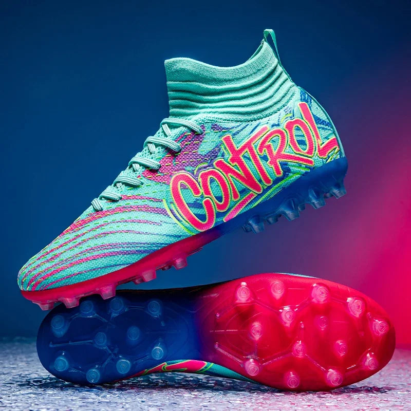 Chaussures de football pour homme, crampons, baskets montantes, chaussures de foot de haute qualité, antidérapantes, pour futsal, gazon, match en salle, best-sellers FG/TF