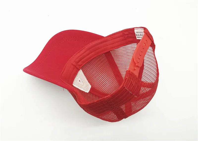 Summer autumn Kid Boy Cartoon Letter Embroidered Baseabll Caps Children Girls Outdoor Leisure Mesh Sport hats