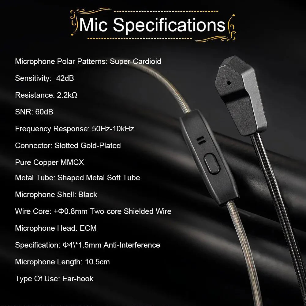 Kinera Celest Wyvern Black Dragon In-Ear HiFi Earphones 10mm LCP Dynamic Drive Music Gaming Earphones 3.5mm Type-C Lightning MIC