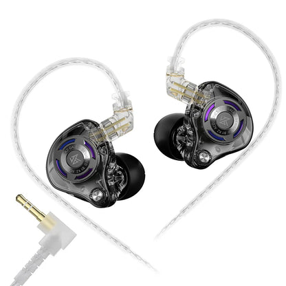 KZ Gale Gaming IEM Earphones – HiFi Super-Linear Driver In-Ear Monitor with Detachable Silver-Plated 2-Pin Cable