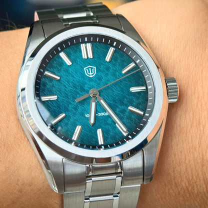 Watchdives New WD0003B Aventurine Dial Watch VH31 Quartz Movement Sapphire Crystal Luminous 100m Waterproof 36mm Vintage Watch