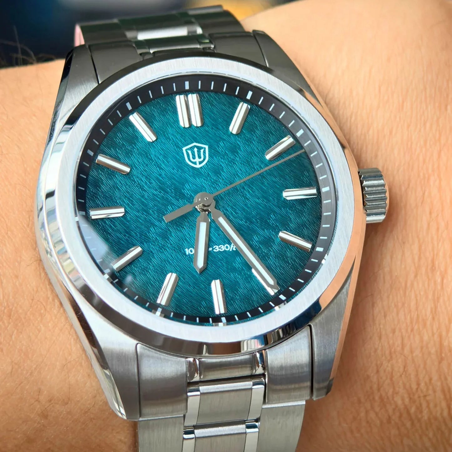 Watchdives WD0003B ‌Aventurine Dial Watch VH31 Quartz Movement Sapphire Crystal Luminous 100m Waterproof 36mm Vintage Watches