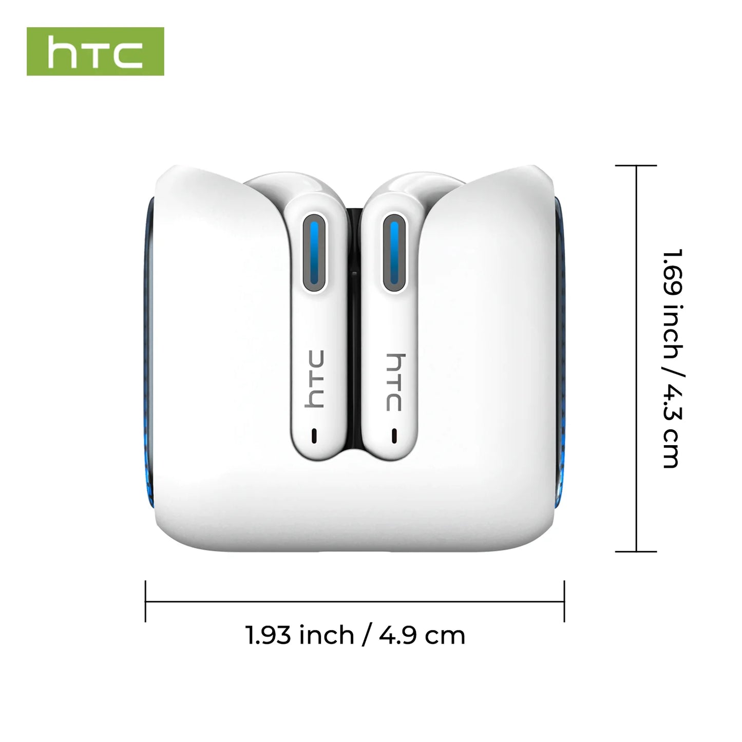 HTC NE49 Bluetooth 6.0 True Wireless Earbuds Gaming Headphones with HiFi Deep Bass, IPX5 Waterproof Bluetooth Earbuds, Low Latency Wireless Earphones