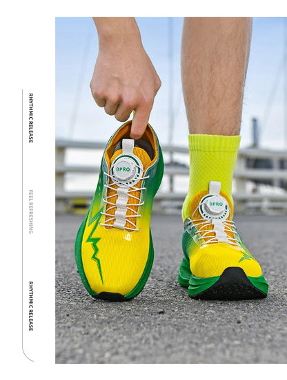 Scarpe da corsa da maratona da uomo con soletta in carbonio, sportive specializzate, traspiranti e leggere; scarpe da ginnastica da donna comode, sportive e antiscivolo