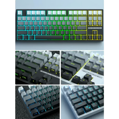 Daylight Cherry Keycaps PBT Translucent Gradient Keycaps for MX Mechanical Keyboards, Side Engraved Cherry Profile PBT Keycap Set