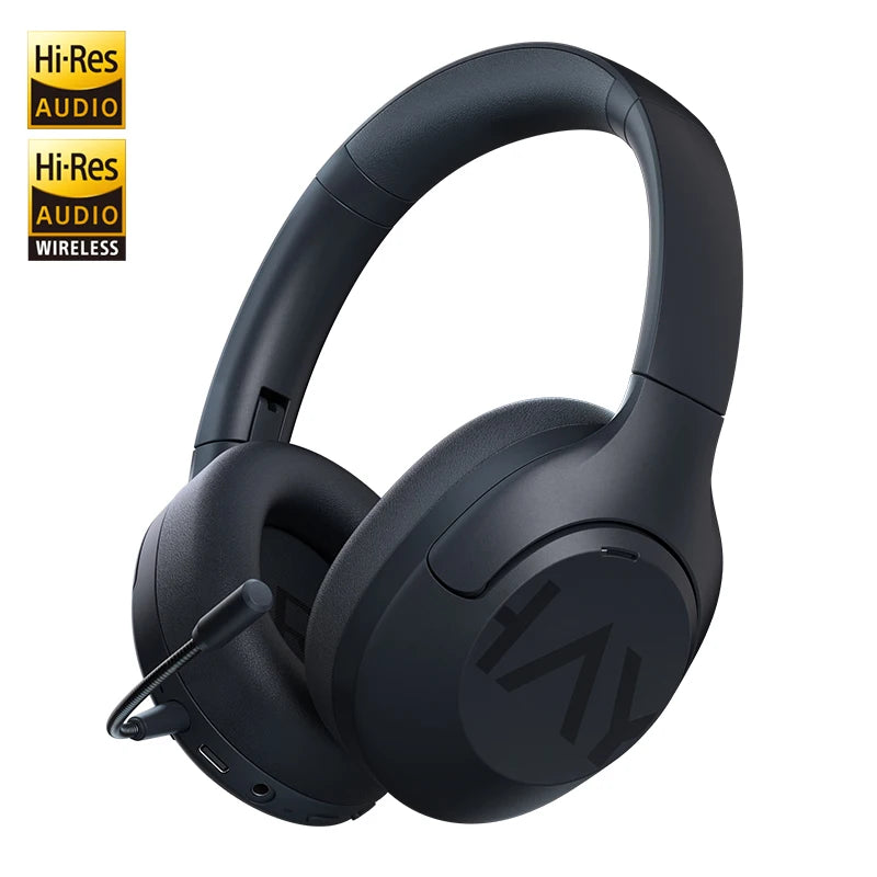 HAYLOU S30 Wireless Bluetooth 5.4 Headphones – 43dB Adaptive Noise Cancelling Over-Ear Headphones, 40mm Driver, 80H Playtime Hi-Res ANC Headset with Microphone