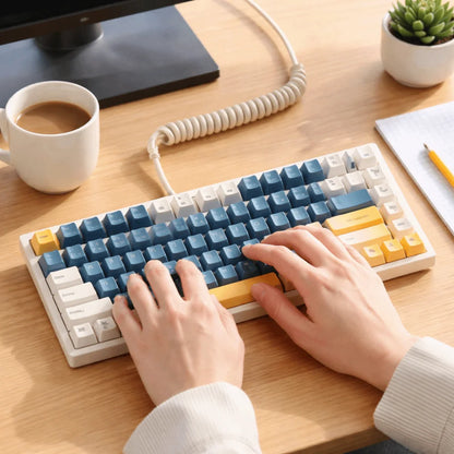 Wired Connection Gaming Mechanical Keyboard Compact Layout 75 Layout Mechanical Feel Keyboard Ultra-Quiet