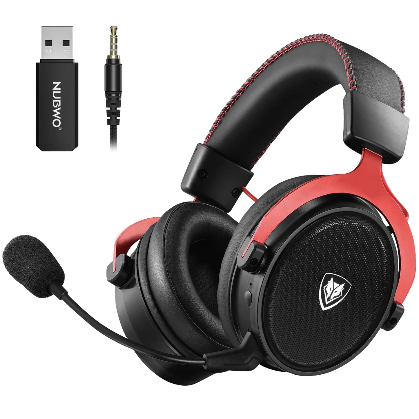 NUBWO G07 Wireless Gaming Headset for PC, PS4, PS Gaming Headphones with Fixed Mic 2.4GHz Ultra-Low Latency Noise Cancelling MIC