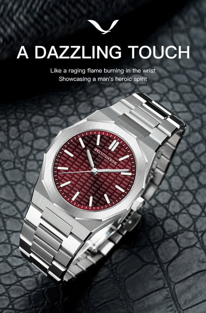 Novo relógio de pulso masculino Specht & Söhne 2026, raro e elegante, ultrafino, 38MM, em aço, cristal de safira, quartzo VH31