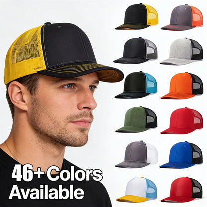 Cappellino da baseball classico in rete traspirante per donne, cappellino casual da camionista traspirante, cappellino unisex regolabile con chiusura a scatto, cappellino sportivo e dinamico da papà