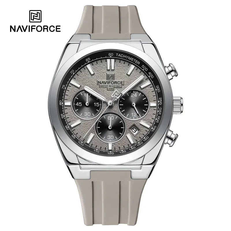 Ανδρικό ρολόι χειρός NAVIFORCE – Πολυτελές και σπορ στυλ, μηχανισμός χαλαζία, ένδειξη 24 ωρών, παράθυρο ημερομηνίας, χρονογράφος, αδιάβροχο – Ιδέα για δώρο για άνδρες