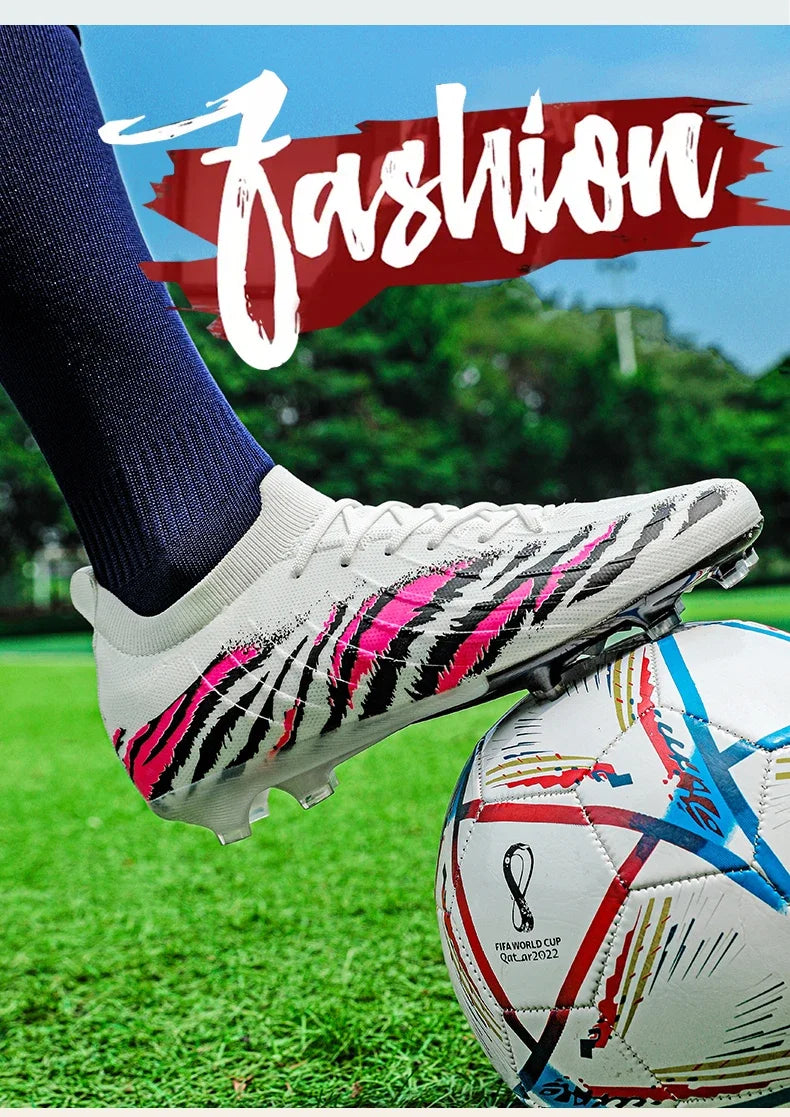 Chaussures de football pour homme, chaussures de sport, chaussures de match unisexes, crampons ultralégers, confortables, antidérapantes, pour l'extérieur, pour adultes, pour gazon, de haute qualité