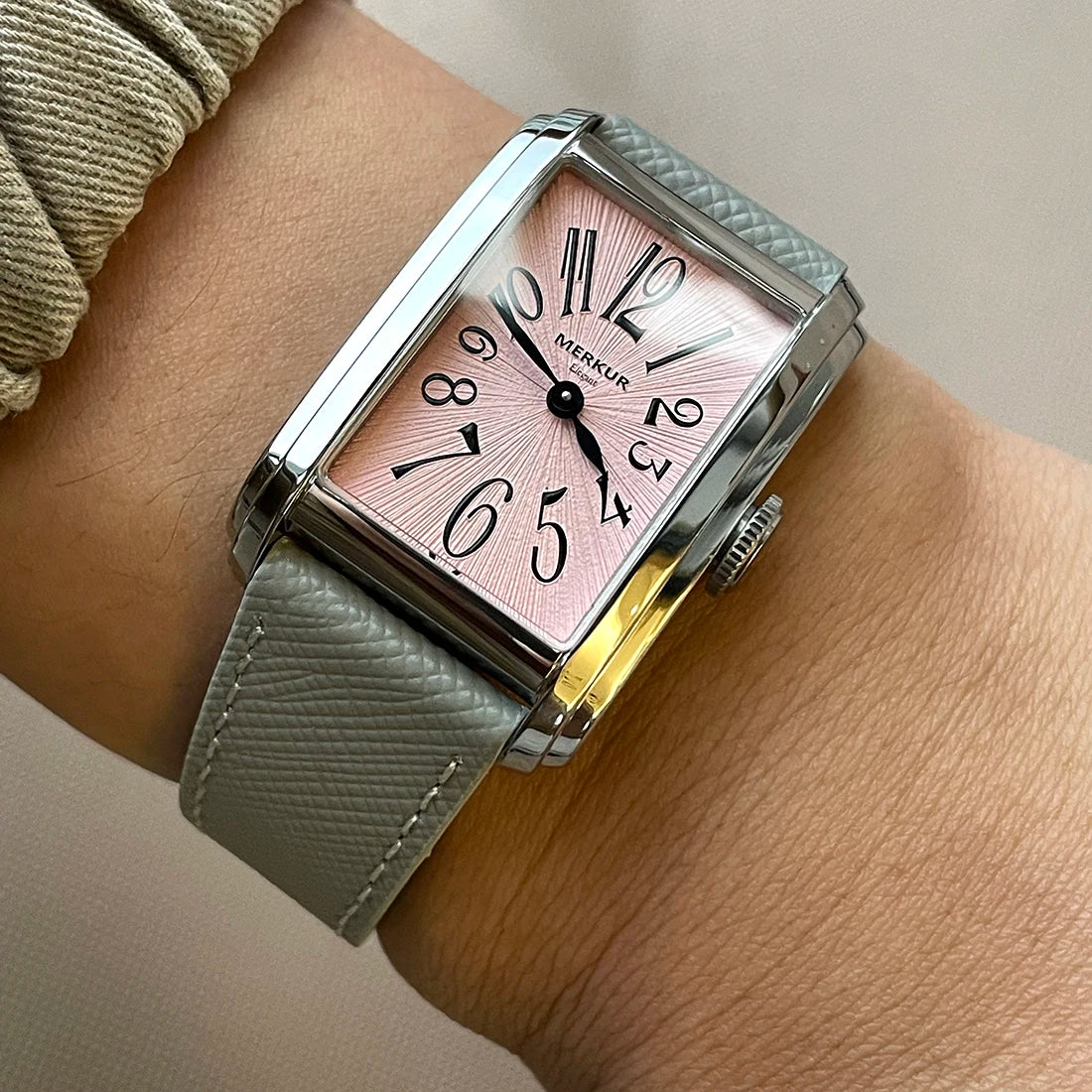 New MERKUR NH05 Rectangle Retro Casual Watch for Men Business Series Automatic Chorded Watch Relogio Sapphire White Watch