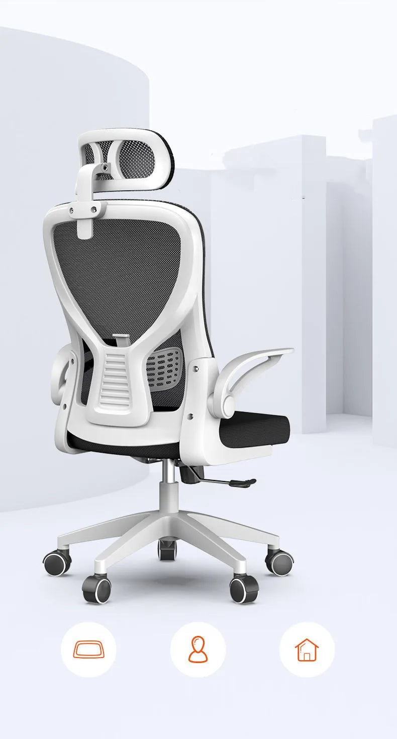 Bluesdeer-Chaise de bureau en maille réglable, chaise de travail à dossier haut, soutien lombaire, repos de sauna réglable, recommandé pour la maison